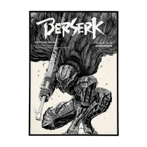 Berserk Anime Poster, Guts Manga Artwork, Anime Panel Home Decor, Medieval Anime Swordsman, Minimalist Retro Aesthetic Wall Room Decoration OrnamentsGift
