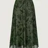 Fairycore Gothic Bat Skull Moon Pumpkin Print Midi Skirt, Punk A-Line Fitted Skirt, Halloween Costume, All Seasons Wear, Bottom