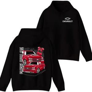 No Limit Mafia Red Chevy Hoodie – Custom OBS Truck Pullover, Bold Lowrider Streetwear for Men, Soft Cotton Blend Mechanic Style, Classic Car Lover Gift