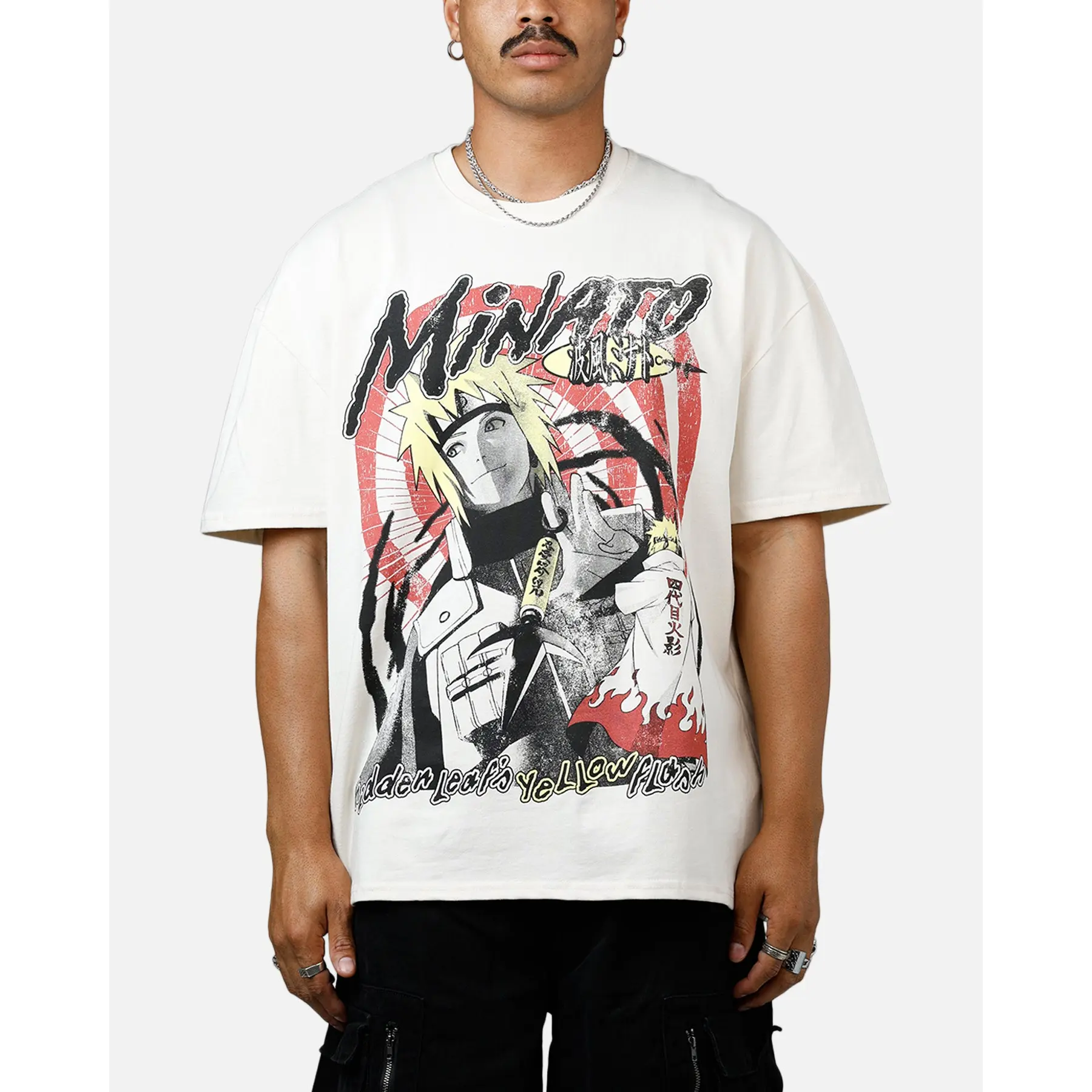 2002年製 NARUTO 'MINATO' VINTAGE TEE Lサイズ 73Studio X Naruto Minato Namikaze Heavyweight T-Shirt Off White
