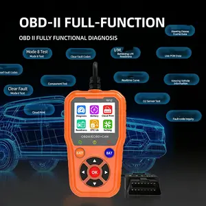 W12-Obd2 Generation Home Diagnostic Instrument, Easy Operation, Practical Battery Diagnosis Function, Abs Material, No Ca Prop 65