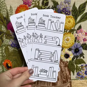 Reading Log Bookmark,BookShelf Tracker,Vintage Library Card, Book Club