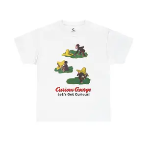 Curious George Vintage Tee, Curious George, Curious George shirt, Cartoon Shirt, Lets Get Curious, Baby Heavy Cotton Baby tee