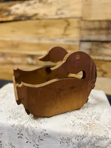 Vintage Goose/Duck Wood Napkin Holder
