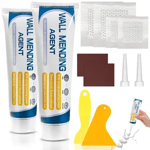 2 Pack Drywall Repair Kit,Wall Mending Agent with Scraper,Drywall Patch Repair Kit with Spackle Paste,Wall Hole Filler Putty for Filling Cracks & Holes,Quick Easy Plaster Wall Repair