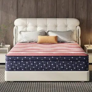 10"12"14" Queen Mattres Twin Full Queen King Size Bed Mattress In A Box, Hybrid Pocket Spring Breathable Cotton Layer Mattress For Motion Isolation & Silent Sleep, Lumbar Support & Pressure Relief, Medium Firm