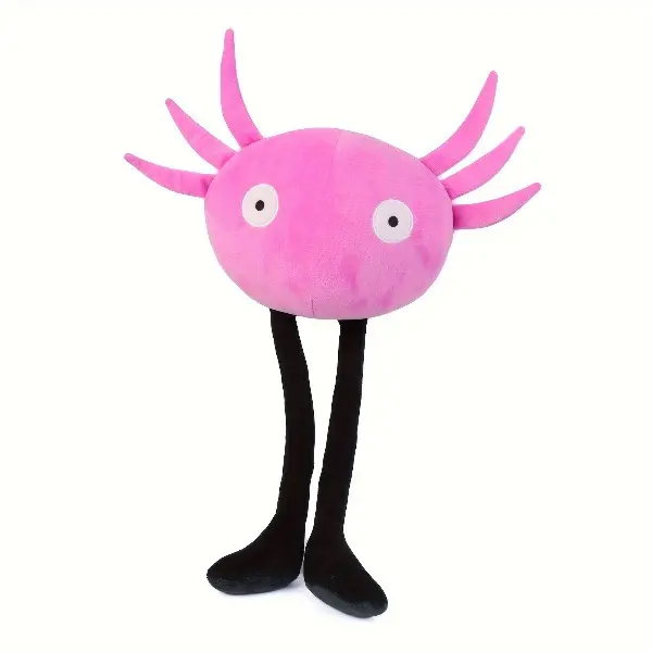45 cm/17.71 inches Kinito PET Plush Toy, Cute Pink Long Leg Weird Cartoon Creature, Fully Poseable BJD Kitty Stuffed Doll, Soft Plushie with Cute Plush Charm, Gift for Fans, Home Decor