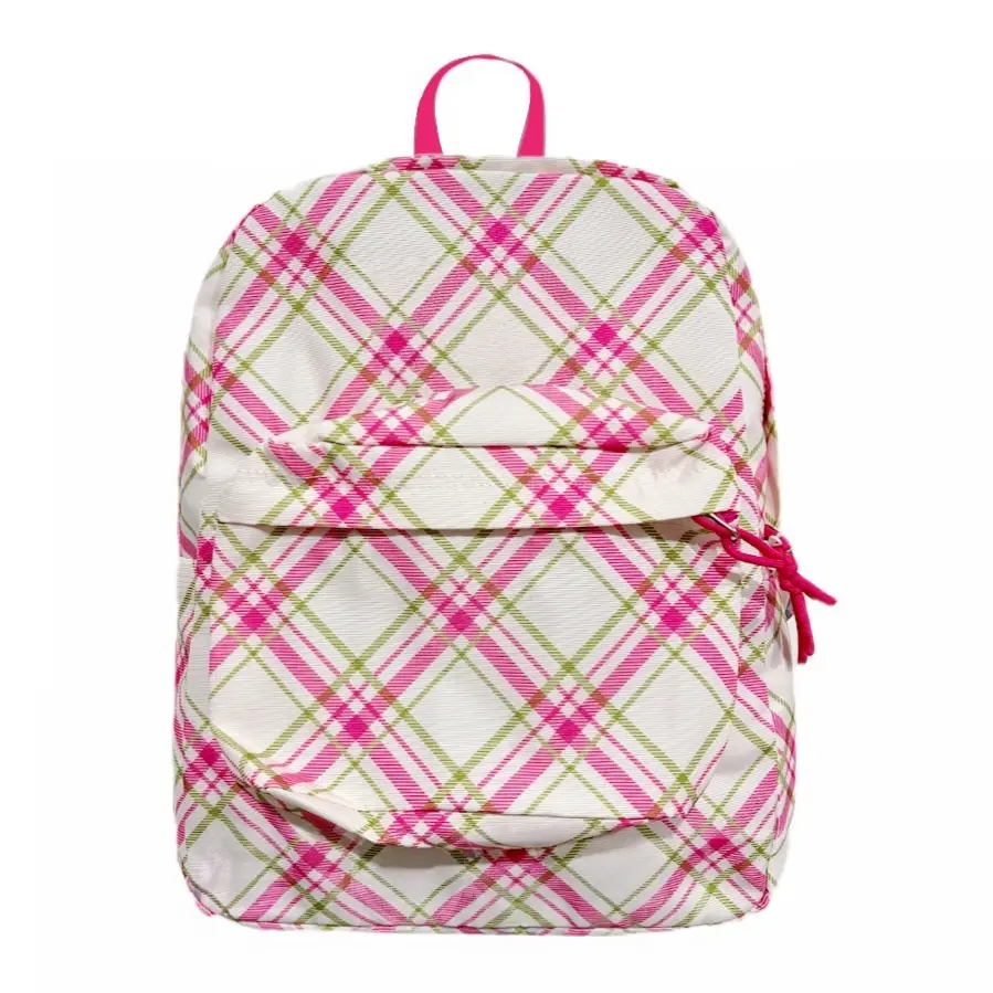 JanSport Pink Plaid Backpack for Girls, Large Capacity Back-to-School Laptop Travel Backpack