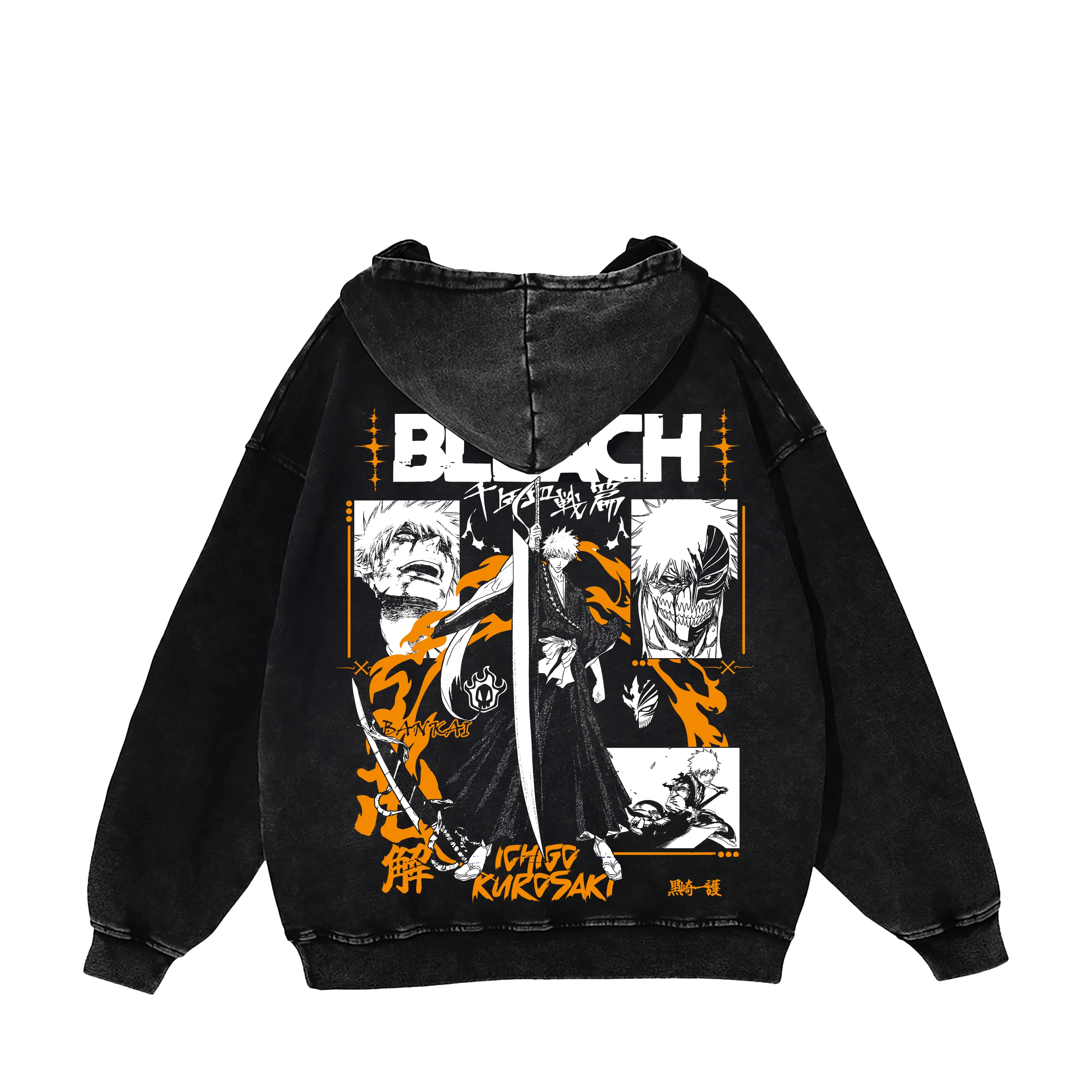 Ichigo Bleach T-Shirt, Sweatshirt, Hoodie – Vintage Anime Oversized Streetwear T-Shirt, Sweatshirt, Hoodie, Retro Graphic Pullover, Collector Edition Fan Gift