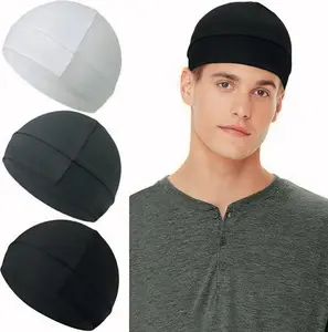Unisex Plain Color Multi functional Skull Caps, Summer Sportive Beanie Fitted Hat for Men & Women, Breathable Beanies Helmet Liner Hat, Climbing Hats,
