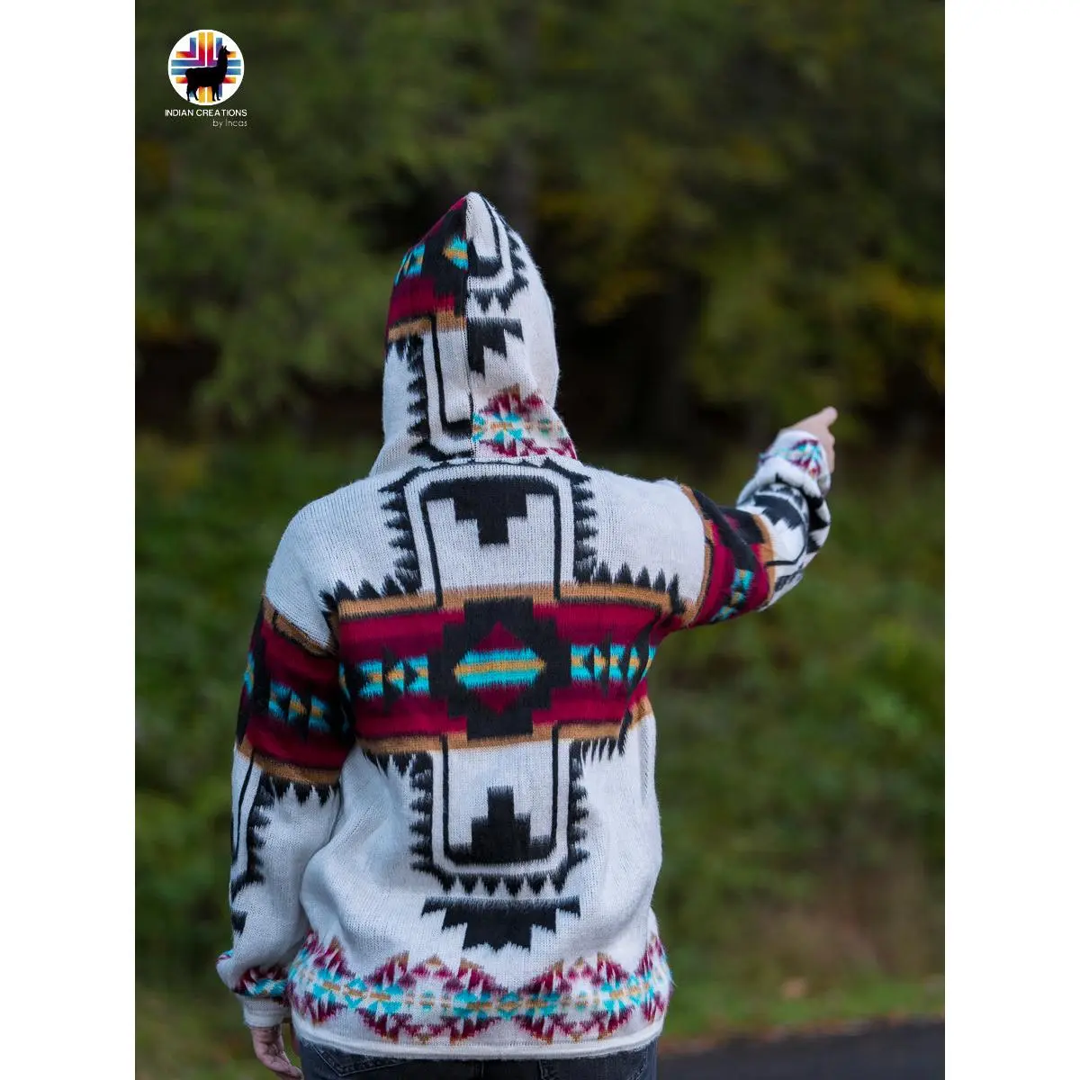 Sunset Southwestern Cross Alpaca Jacket