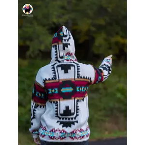 Sunset Southwestern Cross Alpaca Jacket
