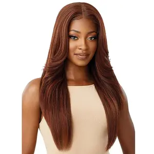 Outre Synthetic Pre-Plucked HD Transparent Lace Front Wig- KIMORA