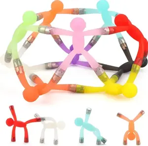 Magnetic Stick People Travel Toy 10PCS Colorful Sensory Fidget Set for Kids 3-8  Airplane & Car Road Trip Essential, Classroom Calm Down Toy, Perfect Gift