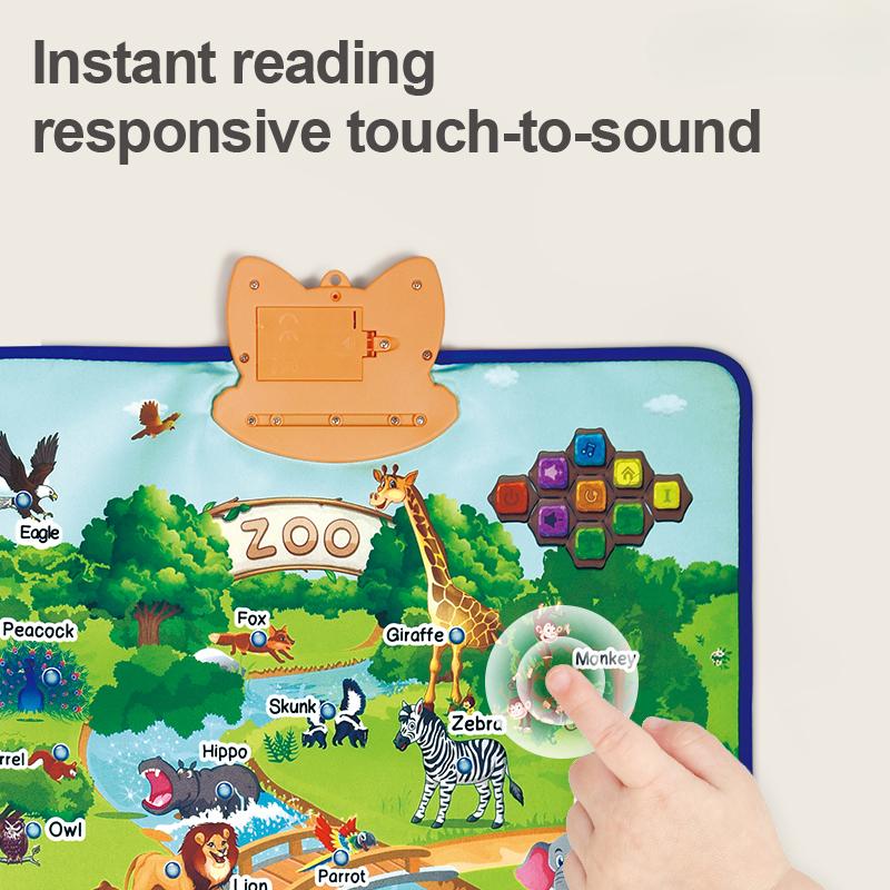 Dual-Sided Talking Alphabet Poster | Touch & Read Interactive Sound Chart with 36 Velcro Cards