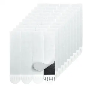 Damage Free Removable Wall Tape 40 Pack, Heavy Duty Double Sided Black Tape, Picture Hanging Strips Replacement, Adhesive Mounting Strips
