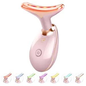 7-in-1 Skin Care Tools, Face Care, Face Neck Massager for Skin Care Routine at Home, Glossy Pink face  lifting  device