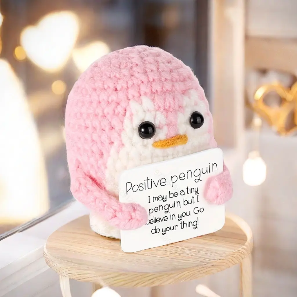 Adorable Emotional Support Penguin,Avocado, Carrot,Vegetable Knitting Doll. Cute Funny Positive Crochet Knitting, Knitting Inspirational Cheer Up Gifts for Friends Party, Decorate for your home and office. Be encouraged everywhere and everyday.