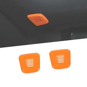 Car Roof Microphone Trim Decoration Cover 2-Piece Laser-Cut Set for 2011+ Charger, 2015+ Challenger - UV Resistant, DIY Installable Car Interior Trim Sticker, Two Piece Set