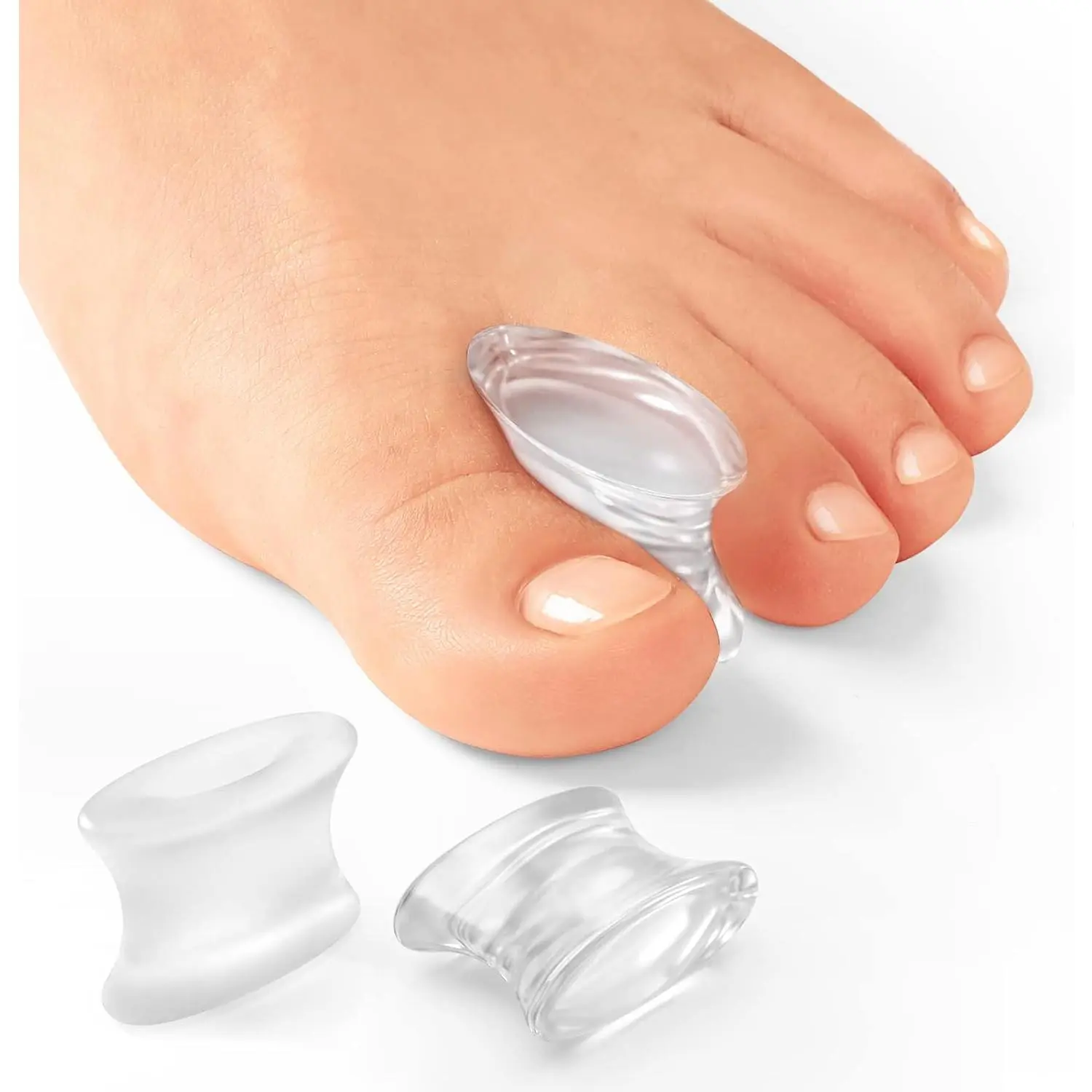 10 Pack Gel Bunion Corrector and Toe Spacers Separators and Straightener Orthotics (4/10''Thick) for Sports Activities, for Men and Women Overlapping Toes, Bunion Pain Relief - Small Size