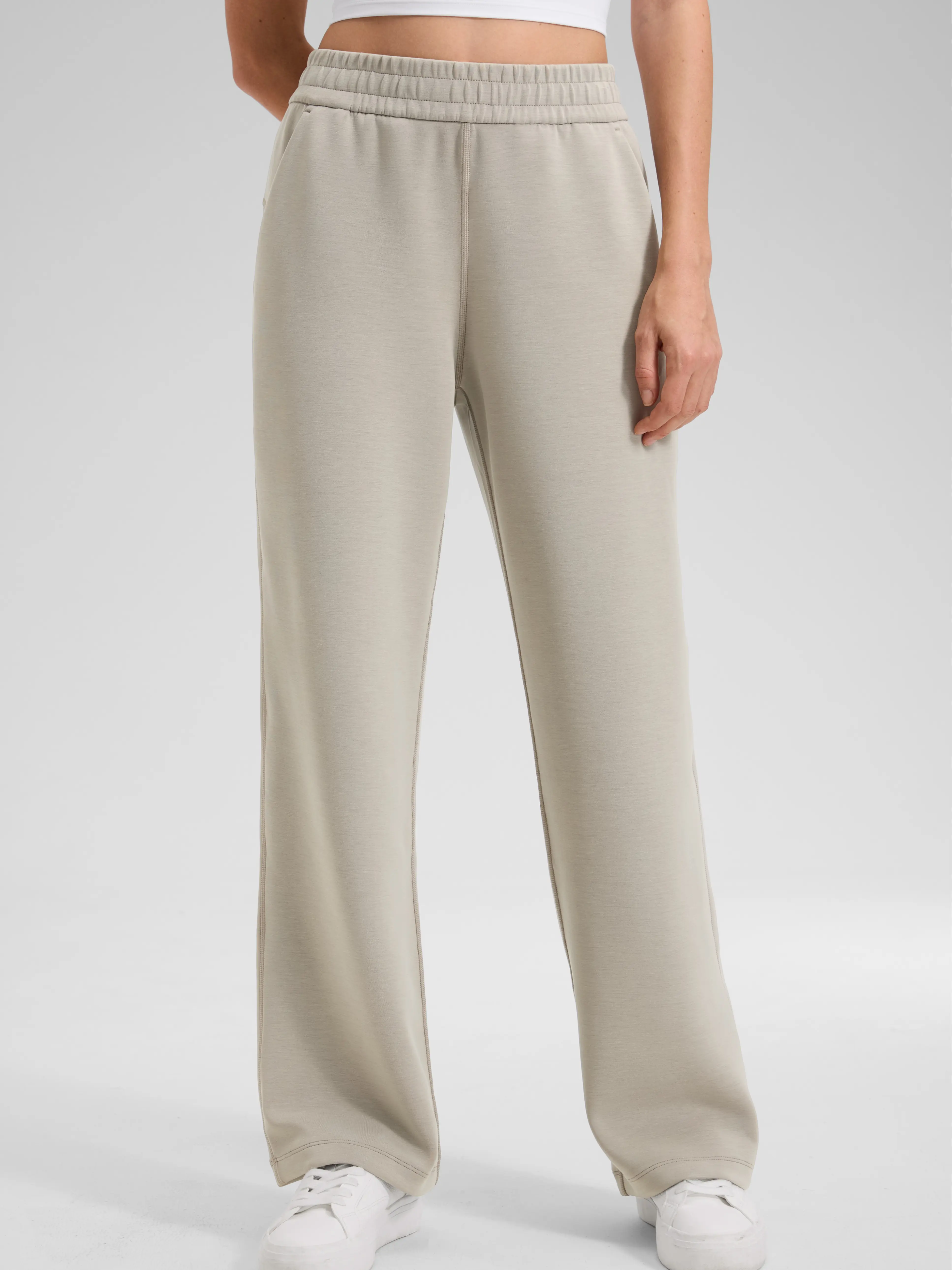 CRZ YOGA SoftAura Wide Leg Sweatpants Women 29”/ 31" Modal Lightweight Travel Pants with Pockets