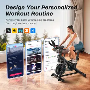 MERACH Exercise Bike for Home Stationary Bikewith New RPM Game Mode Enhanced ElectronicLED Monitor Silent Belt Drive and ComfortableSeat Cushion for Cardio Workout