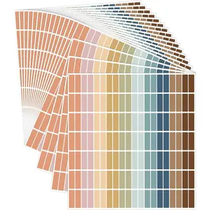 20 Sheets Colorful Coding Labels Rectangle Colored Stickers Assorted Removable Stickers for Classrooms Offices Labeling Marking(Trendy Color,0.5 x 1.77 Inch)