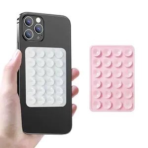 Silicone Suction Cup Phone Case Mount, Phone Suction Pad, Double Sided Phone Holder Mount, Hands-free Strong Grip Holder for Selfies and Videos, Phone Accessories, Portable Phone Holder