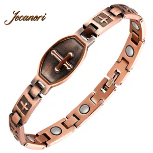 Jecanori Copper Bracelets for Women,Classic Magnetic Copper Bracelet,Valentine's Day Gifts with Sizing Tool(Liberty Series)
