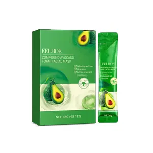 Avocado Foaming Face Mask with Natural Fruit Extract for Oil Control, Deep Skin Cleansing, and Pore Minimizing