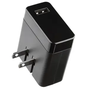 360 Stand 1-Port 12W USB Wall Charger Adapter - Black, for Mobile Phones, Cellphones, Android Devices, Tablets & More