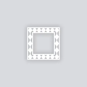 Diamond Chain Square Rim Clay Stencil