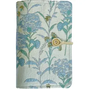 Flower Embroidery Refillable Journal, A6 Binder 6 Ring, Budget Binder, Planner Binder, Refillable Notebook, Travel Diary for Women,  for Friends Female, Teen Girl Gifts, Blue Forget-me-not