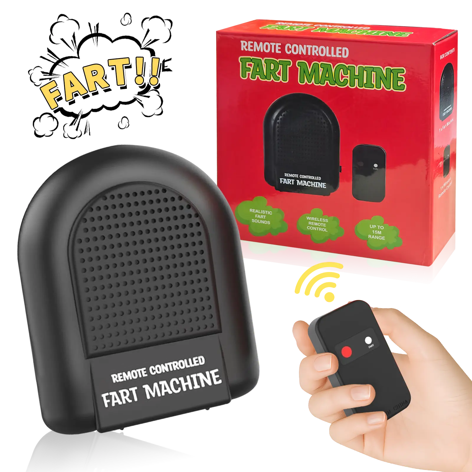 Fart Machine with Remote, Different Fart Realistic Sounds Prank Toys, Portable Pocket Size Farting Toy Controlled, April Fool's Day Jokes Gag Gifts, Halloween Day Fart Prank