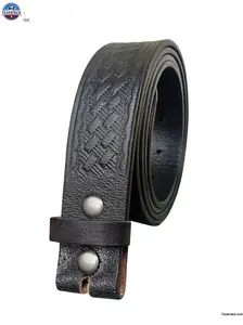 Resistance Cowboy Belt Without Buckle For Men| 1.5" Wide Western Belt Leather Strap | Western Belt for Jeans