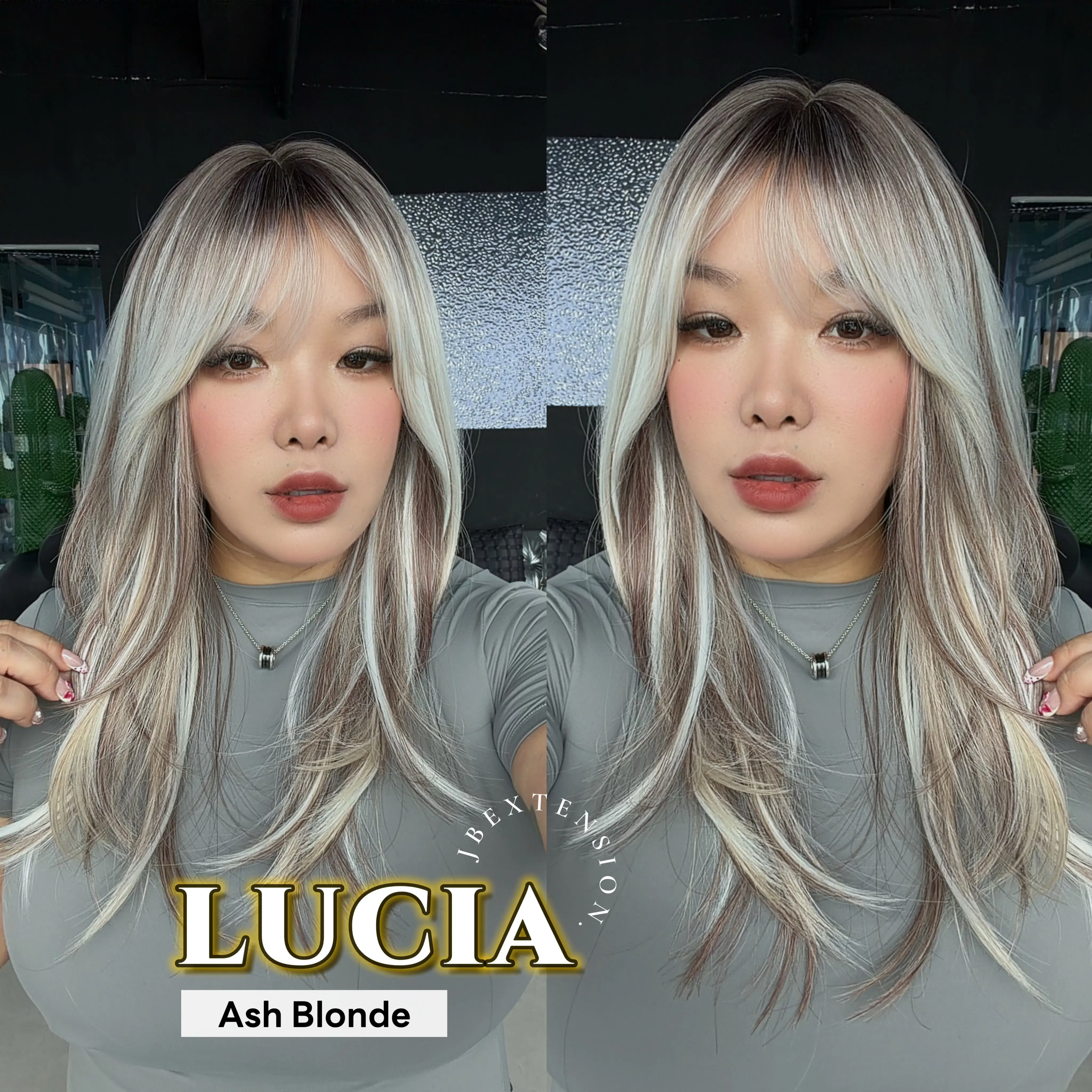 JBEXTENSION 21 Inches Natural Style Women Fashion Wig with Bangs LUCIA JBEXTENSION 21 Inches Natural Style Women Fashion Wig with Bangs LUCIA