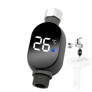 Shower Water Temperature Gauge - Smart Water Heat Meter, For shower bottom outlet. Nut size: 1/2 inch， Instant Bath Temperature Display | Accurate Shower Temp Sensor, Digital Water Temperature Monitor, Safe Temperature Check Device for Family