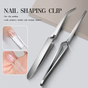 2-Piece Nail Shaping Clips, Multi-Functional Nail Clippers, UV Gel Extension Tools, Professional Manicure Accessories, Set