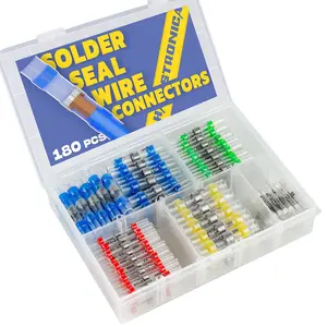 haisstronica Solder Seal Wire Connectors-Heat Shrink Solder Wire Connectors-Waterproof Wire Connectors - Insulated Electrical Connectors Butt Splice,Father's Day Gift