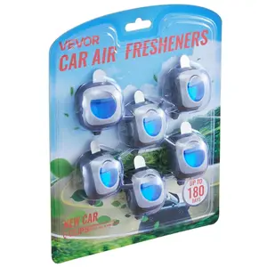 VEVOR Car Air Freshener, 6-Pack New Car Scent Vent Clips, 4ml Each, Long-Lasting Fragrance Up to 180 Days , Adjustable Intensity Air Fresheners for Vehicles, Compatible with Various Vehicle Vents