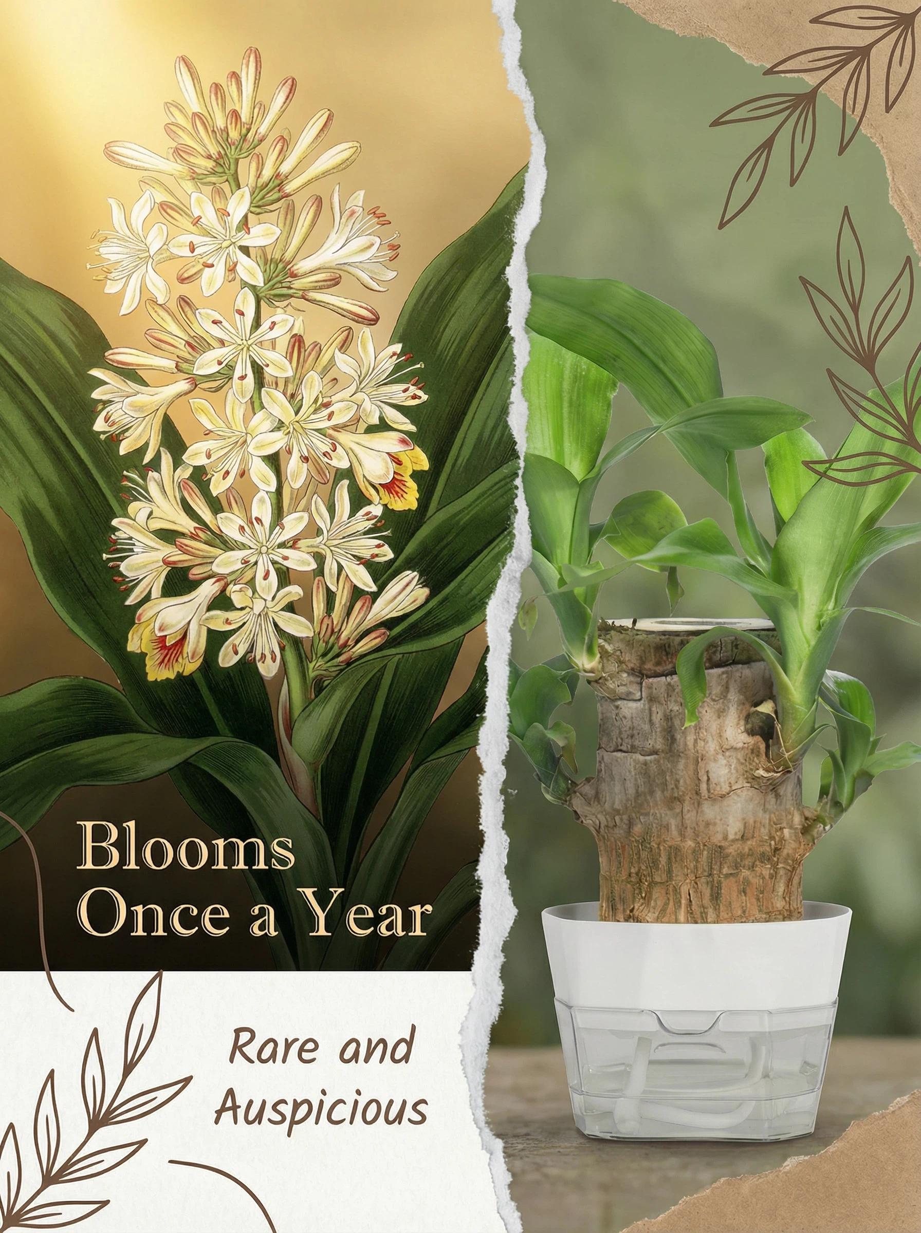 2026 New Brazilian Lucky Tree Live Plant – Easy Care Indoor Lucky Wood, Symbol of Good Fortune & Wealth, with Sturdy Base, Feng Shui Decor for Home, Office & Desk, Beginner-Friendly Houseplant & Unique Gift