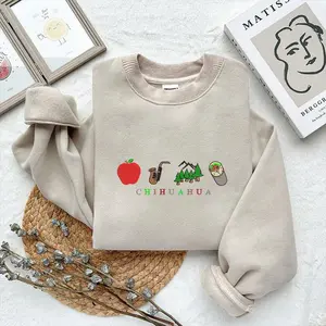 Chihuahua Embroidered Sweatshirt, Mexico Culture Machine Embroidery , Burrito sweatshirt