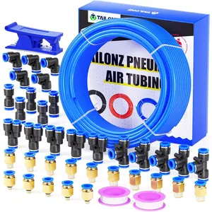 Blue 6mm OD 4mm ID Polyurethane PU Air Hose Pipe Tube Kit 32 Meter