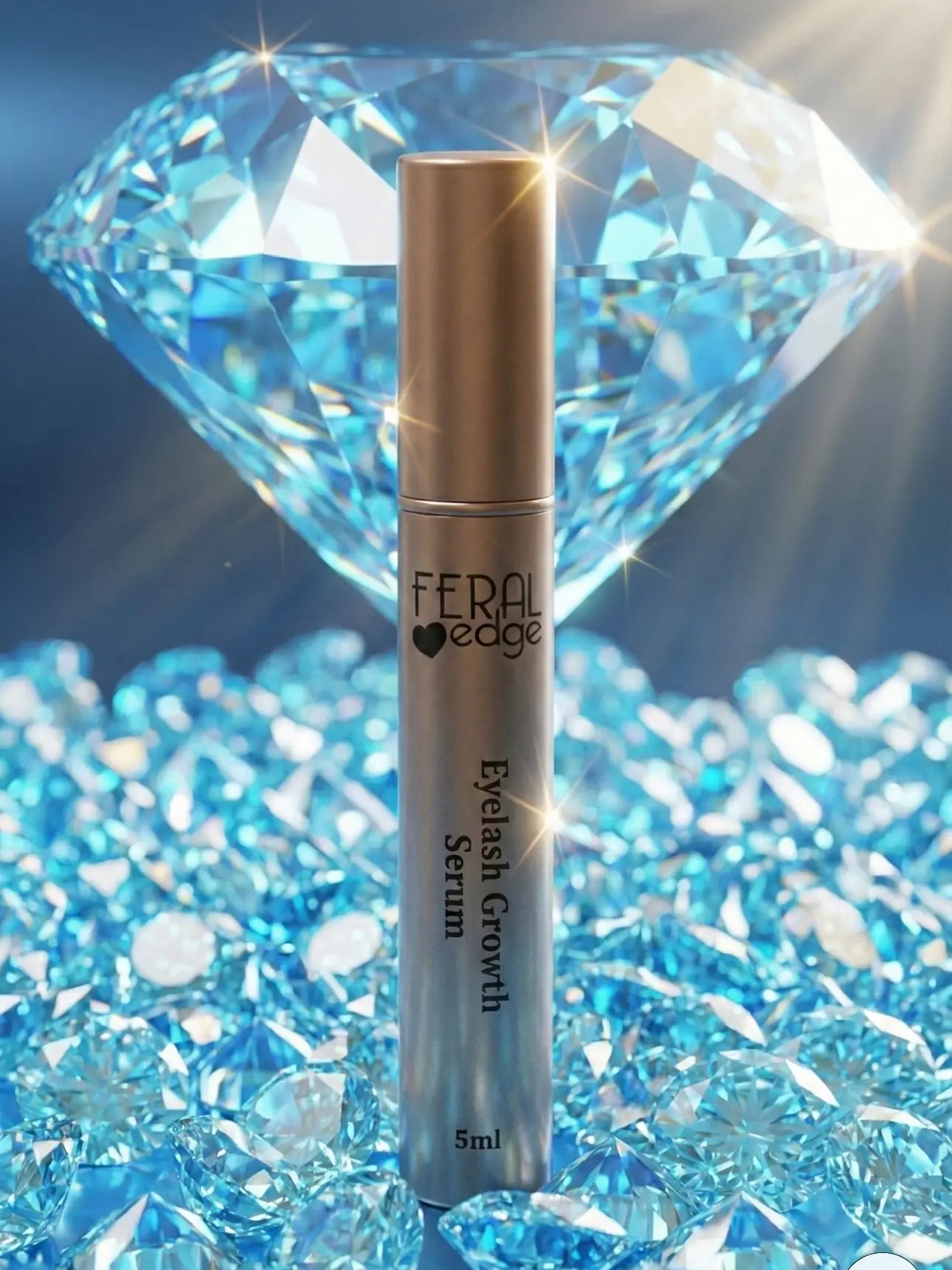 FERAL EDGE Eyelash Growth Serum - 5ml Lightweight & Gentle Formula for Visibly Longer Fuller Lashes
