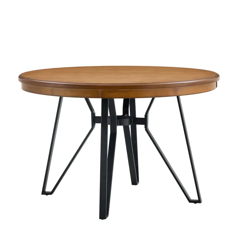 Light Ash Round Dining Table - 46.85" Diameter, 53.13 lbs, Multi-Purpose Computer/Study Desk, Assembly Required, Suitable for Home & Office Furniture (Wayfair)