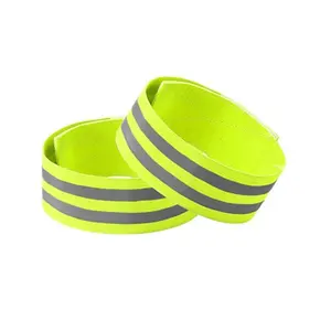 Reflective Arm Band, 2 Counts Reflective Armband, Night Cycling Safety Light Tape LED Bracelet Strap, Car Accessories