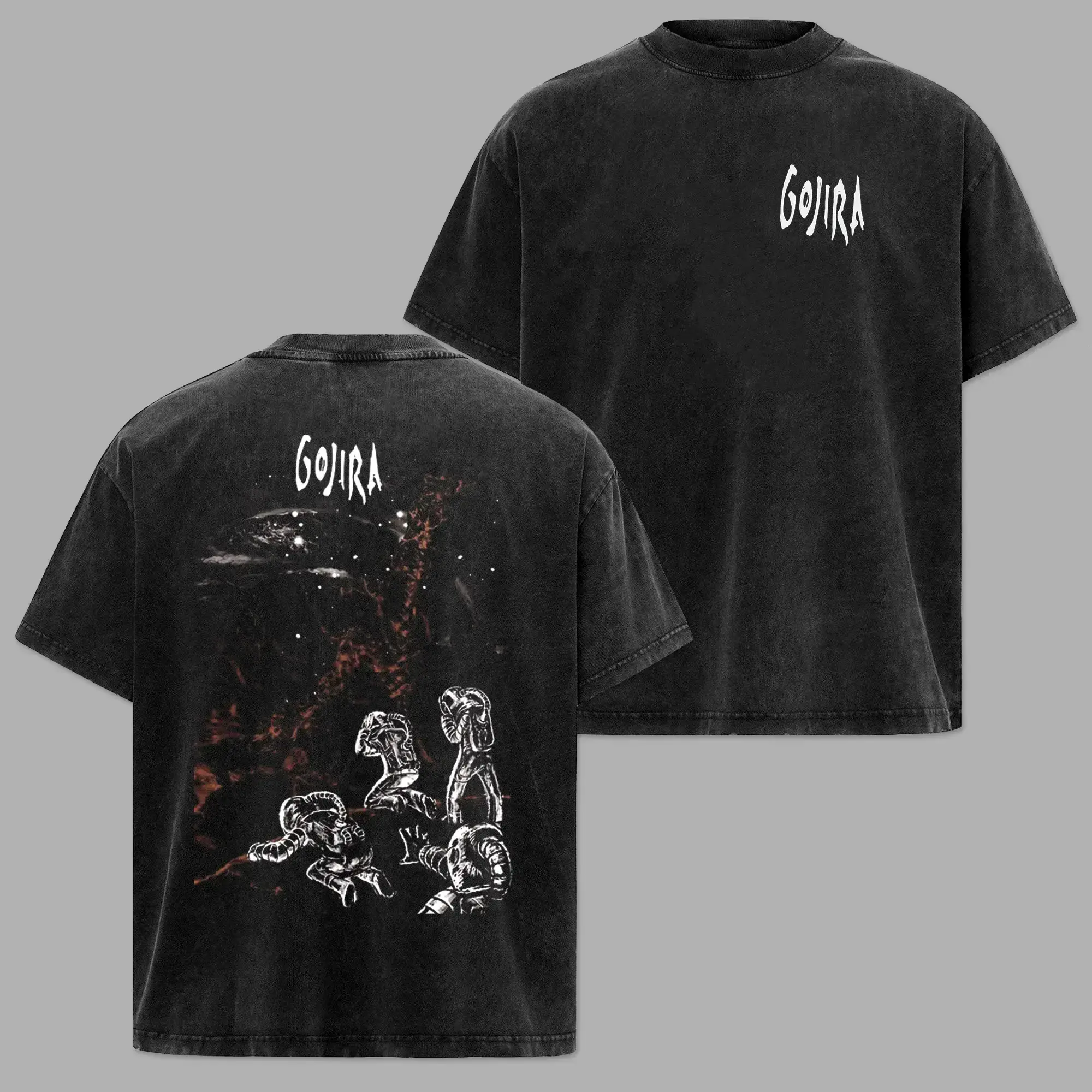 Vintage Metal Rock Band Gojira Magma Washed T-Shirt, World Tree. Heavy Music, Hoodie Unisex Heavy Metal Fan Gift, graphic streetwear t-shirt gift Menswear Top Crewneck Shortsleeve Casual, Tshirt, Relaxed Fit