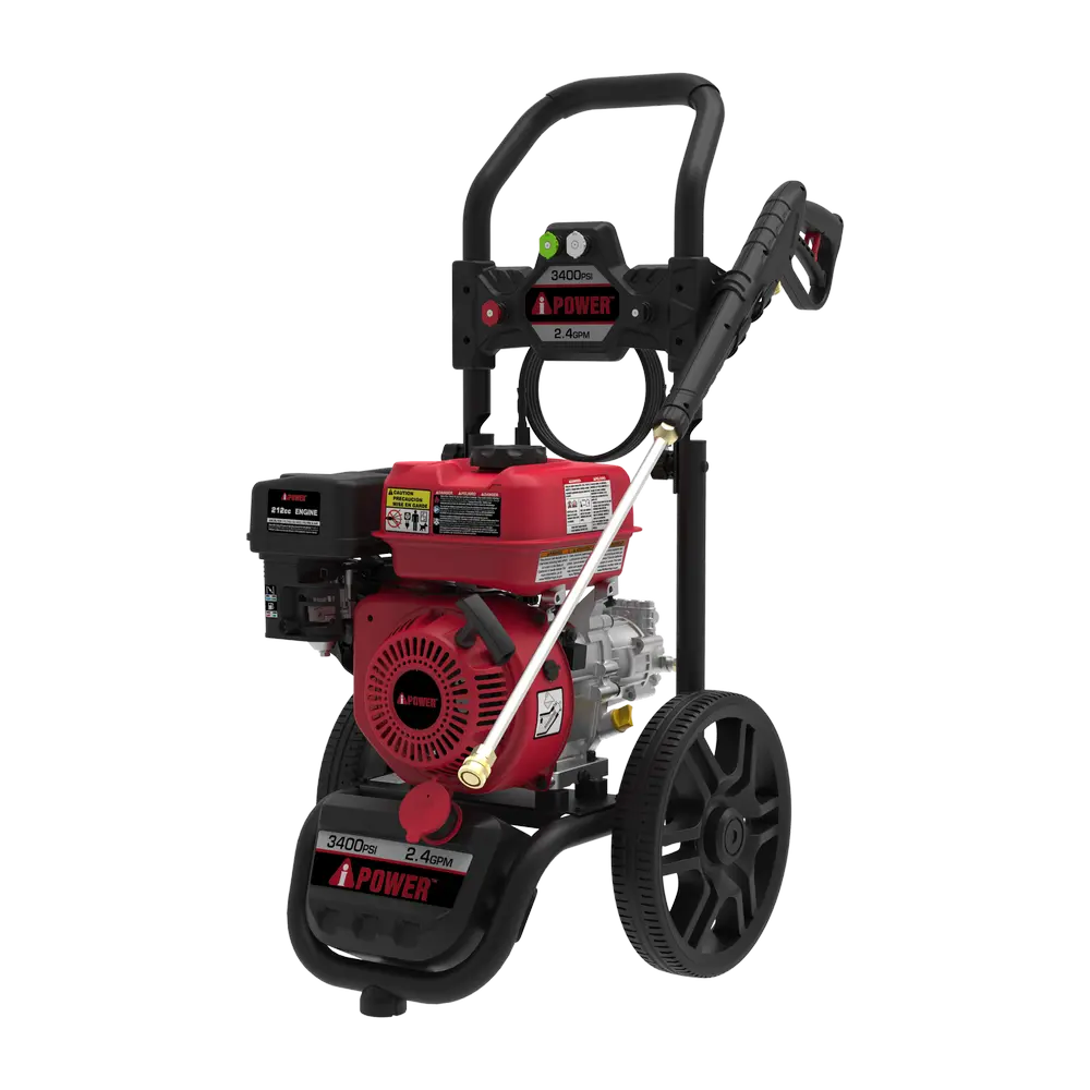 Gas Pressure Washer 3400PSI 2.4 GPM Gas Powered Pressure Washer 12'' Wheel GPW3400