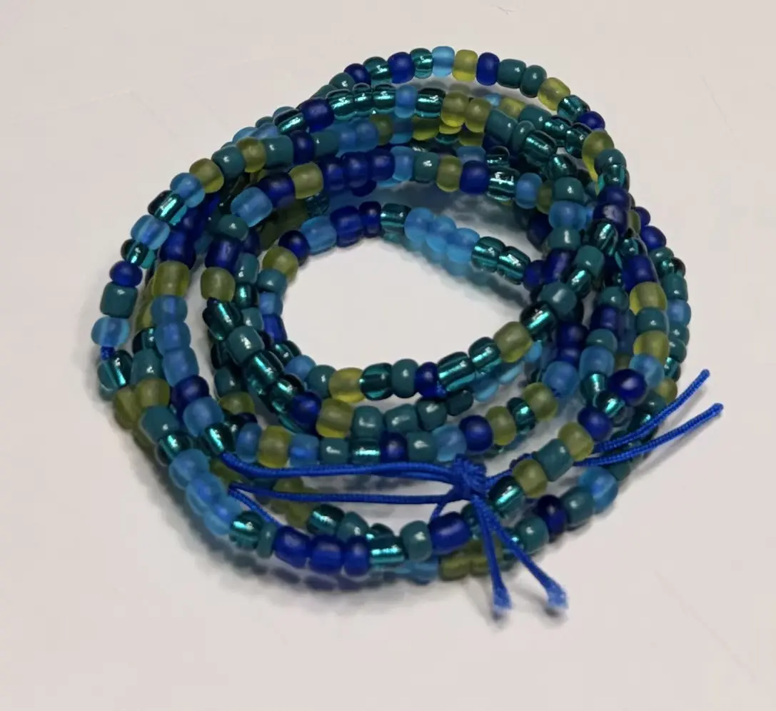 Blue green goddess waist beads Blue green goddess waist beads