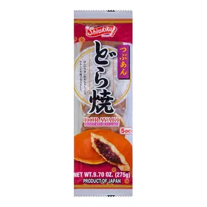SHIRAKIKU Traditional Japanese Dorayaki Red Bean Flavor 5 Pieces 275g